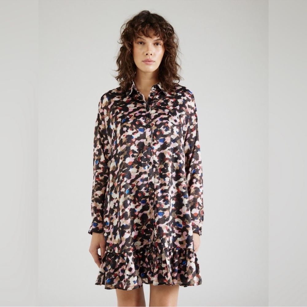 Molly Bracken Printed Shirt Dress Medium